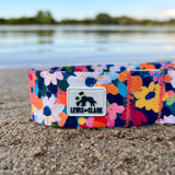 Summer 2025 Painted Florals Dog Collar, Summer Floral Dog Collar, Water Resistant Floral Dog Collar