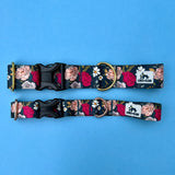 Summer Jewel Tone Floral Dog Collar, LakeLife Summer 2024, Teal Floral Dog Collar