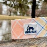 Spring 2022 LakeLife: Buttercup Plaid, Spring dog collar, water resistant dog collar, available in 3/4, 1" and 1.5"