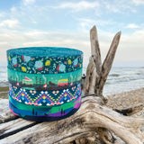 Lemon Drop Floral: Lake Life Dog Collar, Water Resistant Dog Collar, Outdoor Adventure Dog Collar
