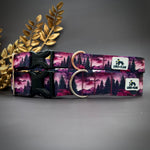 Mountain Dusk dog collar, Autumn 2024 Mountain Dog Collar, Purple Mountains