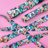 Summer 2026 Striped Dog Collar, The Seasonal Edit, Lily Pad Floral Dog Collar, Floral Dog Collar