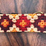 Granny Squares Dog Collar, crochet dog collar, wool print, Fall 2024 dog collar