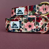 Winter 2026 Floral Dog Collar, Winter Dog Collar, Winterberry Bloom