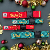 Christmas 2025 TUNDRA Collection - Naughty or Nice Dog Collar, Christmas Dog Collar, Funny Dog Collar