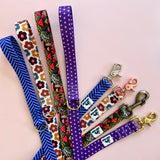 Spring 2026 Dog Collar, Blue Herringbone Dog Collar, Blue Dog Collar