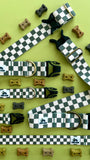 NEW Sage Check dog collar, sage green check dog collar, minimalist dog collar