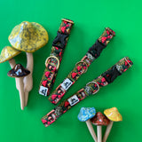 Spring 2026 Dog Collar, Mushroom Dog Collar, Spring Fungi Dog Collar, Toadstool Dog Collar