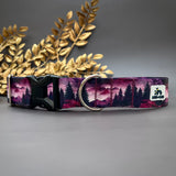 Mountain Dusk dog collar, Autumn 2024 Mountain Dog Collar, Purple Mountains