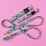 Summer 2026 Striped Dog Collar, The Seasonal Edit, Lily Pad Floral Dog Collar, Floral Dog Collar