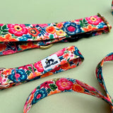 Summer 2023: Embroidered Summer Florals Dog Collar, Water Resistant Dog Collar, Summer Dog Collar