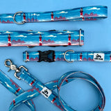 Summer 2023: Lighthouse Keeper Dog Collar, Summer Dog Collar, Lake Nautical Dog Collar
