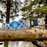 Spring 2022 LakeLife: Blueberry Plaid, Spring Dog Collar, Water Resistant Dog Collar, available in 3/4, 1" and 1.5"