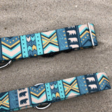 Brave Bear - Geometric Tribal Camping Dog Collar, Lake Life Water Resistant Dog Collar