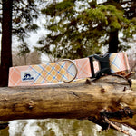 Spring 2022 LakeLife: Buttercup Plaid, Spring dog collar, water resistant dog collar, available in 3/4, 1" and 1.5"