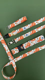 Pumpkin Patch, Autumn Equinox Collection: 1" and 1.5" widths, pumpkin dog collar, Fall dog collar, water resistant dog collar.