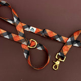 Fireside Flannel, Autumn Equinox Collection:  1" and 1.5"widths, fall plaid dog collar, shacket dog collar, adventure dog collar Listing