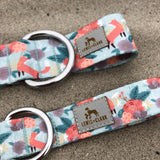 Fox in the Meadow - Fox Camping Dog Collar, Lake Life Water Resistant Dog Collar