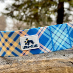 Spring 2022 LakeLife: Blueberry Plaid, Spring Dog Collar, Water Resistant Dog Collar, available in 3/4, 1" and 1.5"